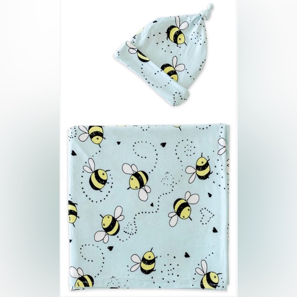 NIB LS OG Bee Swaddle Set - Picture 2 of 3